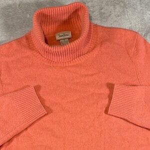 90s Vintage Neiman Marcus Cashmere Turtleneck Sweater | Light Pink | Size M